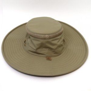 Tilley Hat The Airflo Size 7 Unisex Tan Nylon Polyester